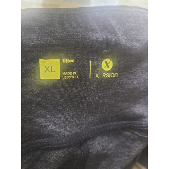 Xersion Black Gray Activewear Pants XL Side Pockets Reflective Strips - Picture 7 of 8